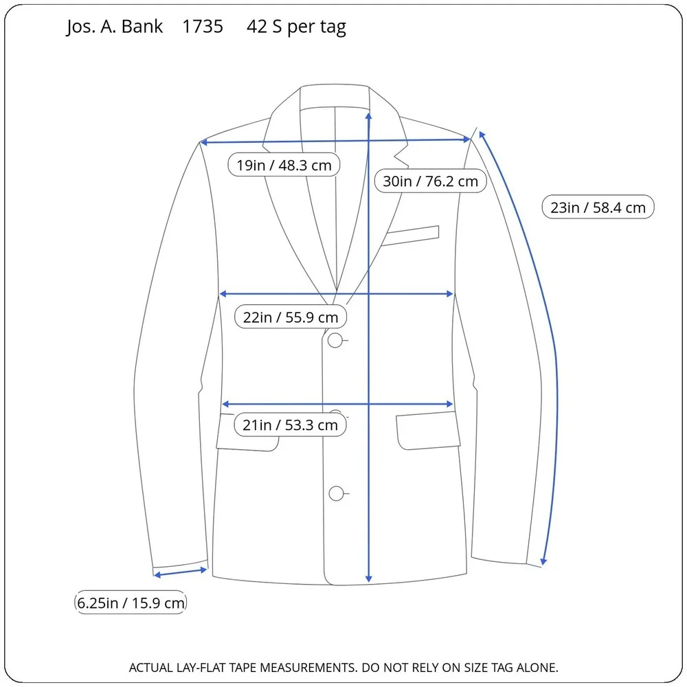 Jos A Bank Herringbone Wool Blazer Mens 42S Gray Signature Collection Sport Coat